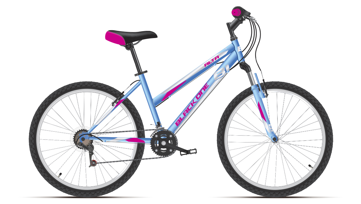 Велосипед Black One Alta 26 голубой/розовый/белый