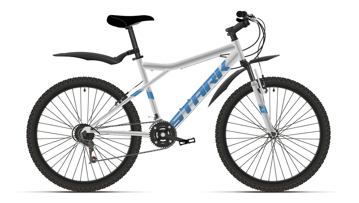 Велосипед Stark'21 Slash 26.1 D белый/голубой