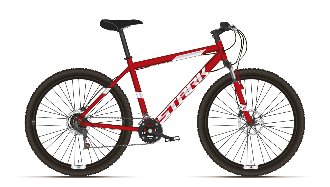 Велосипед Stark'21 Outpost 26.1 D красный/белый